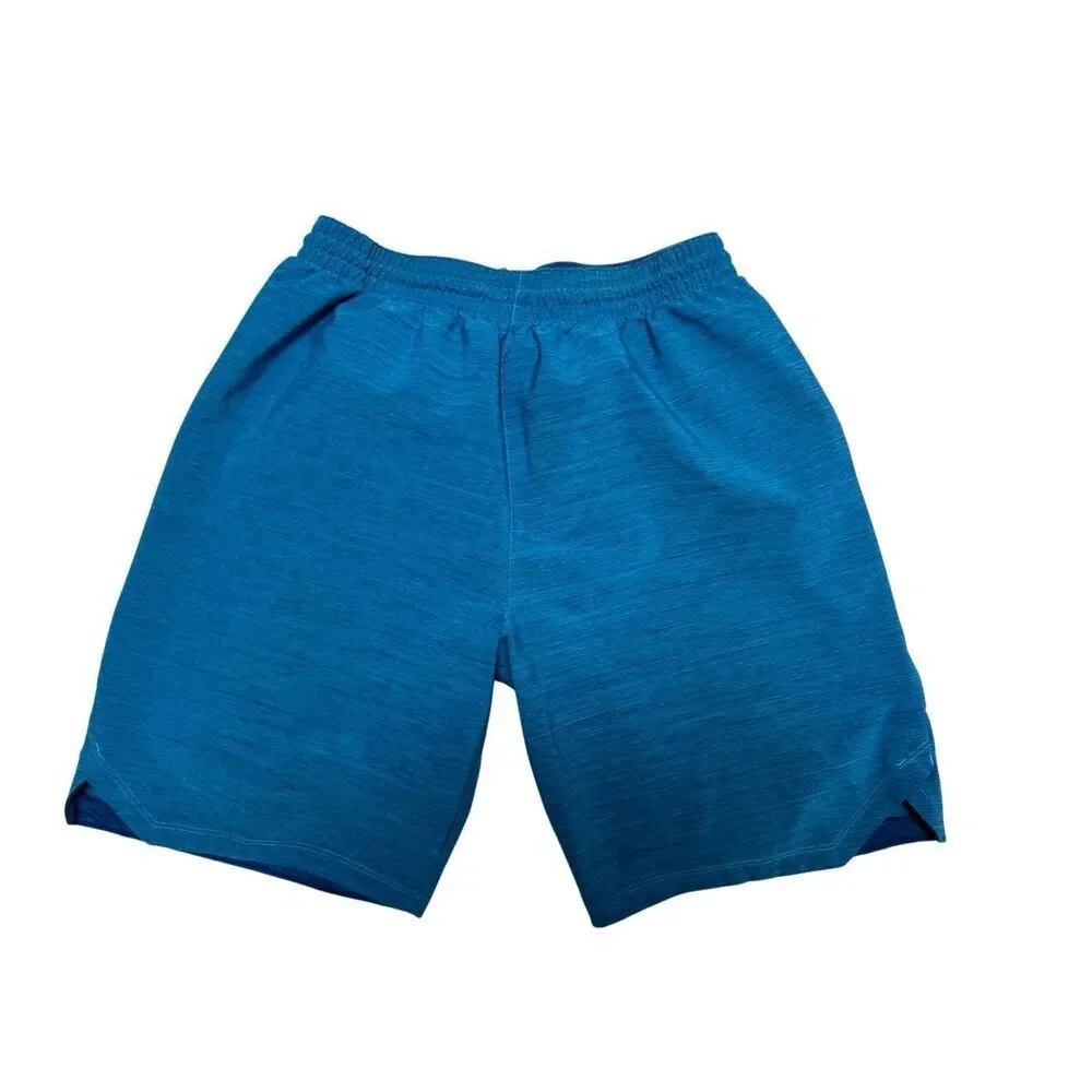 Adidas  Climalite Mens Training Shorts With Pockets Blue Size Large